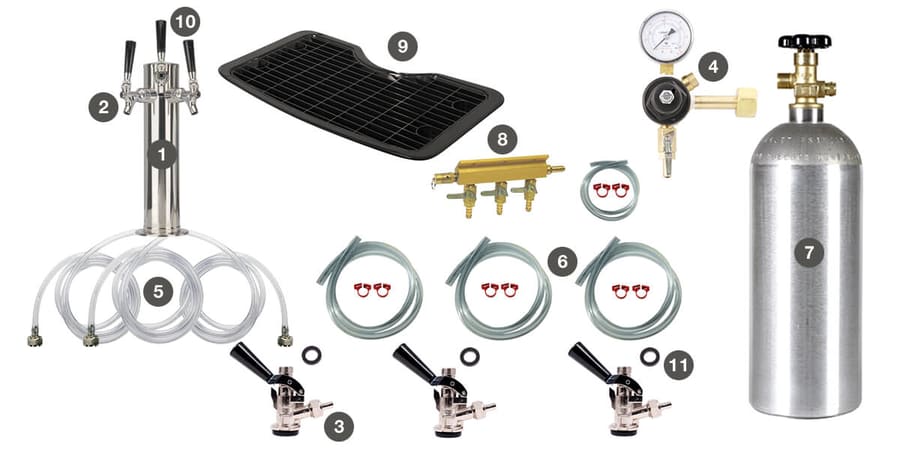 Triple Tap Digital EdgeStar Kegerator - KC3000TRIP