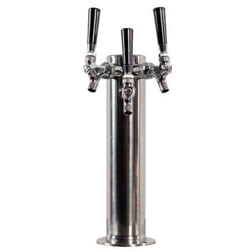 Triple Tap Chrome Tower